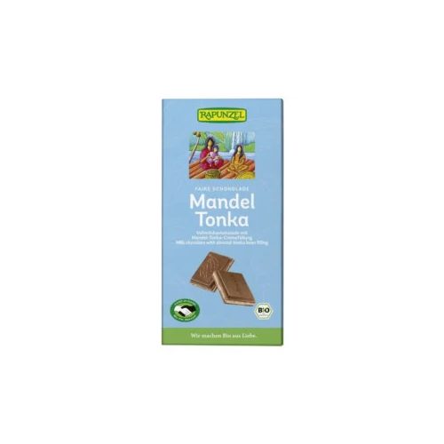 Rapunzel Tejcsokoládé mandula-tonkakrémmel BIO 100g