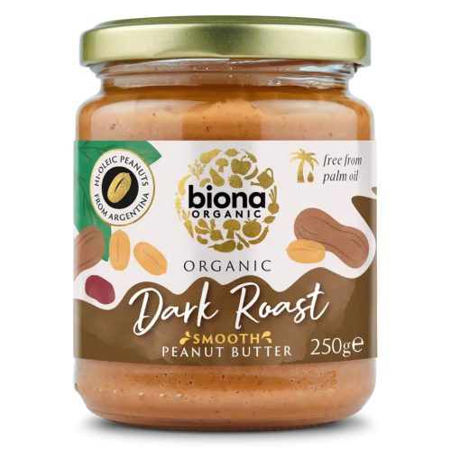 Biona Bio Sötét pörkölésű krémes mogyoróvaj – tengeri sóval 250g
