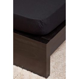   Naturtex Jersey fekete lepedő 140-160x200 cm Villám akció!