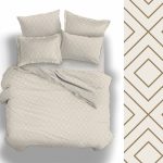 Naturtex 3 részes pamut-szatén ágyneműhuzat Caramel