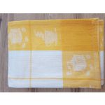 Konyharuha szőtt napsárga-fehér 50x70 cm 100% pamut