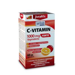 JutaVit C-vitamin 1000mg Forte rágótabletta+D3+csipkebogyó kivonat 60x (narancs)