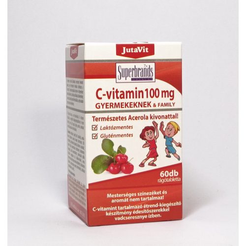 JutaVit C-vitamin 100mg gyermekeknek Acerola kivonattal 60 db