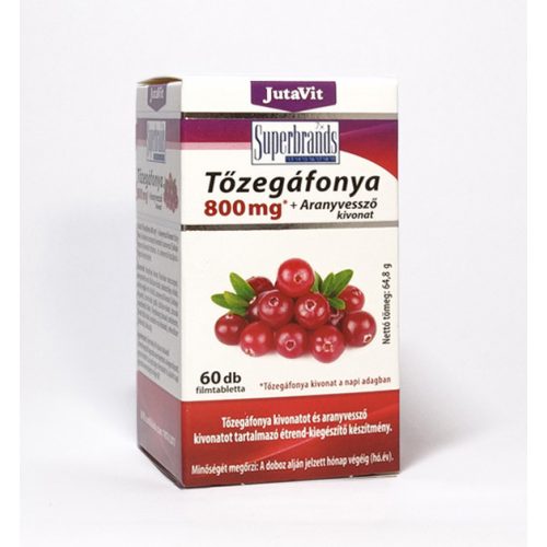 JutaVit Tőzegáfonya 800mg+Aranyv.kivonat tabletta 60 db