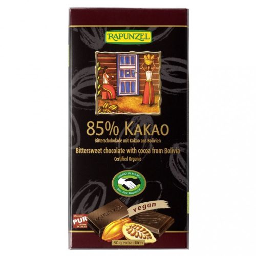 Rapunzel Keserűcsokoládé 85% BIO 80g