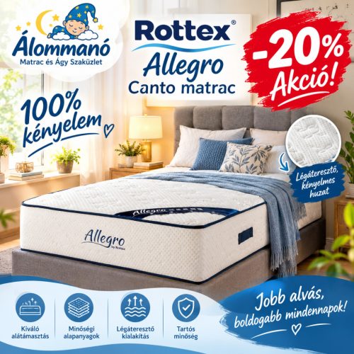 Rottex  Allegro Canto Táskarugós matrac 80x200cm 